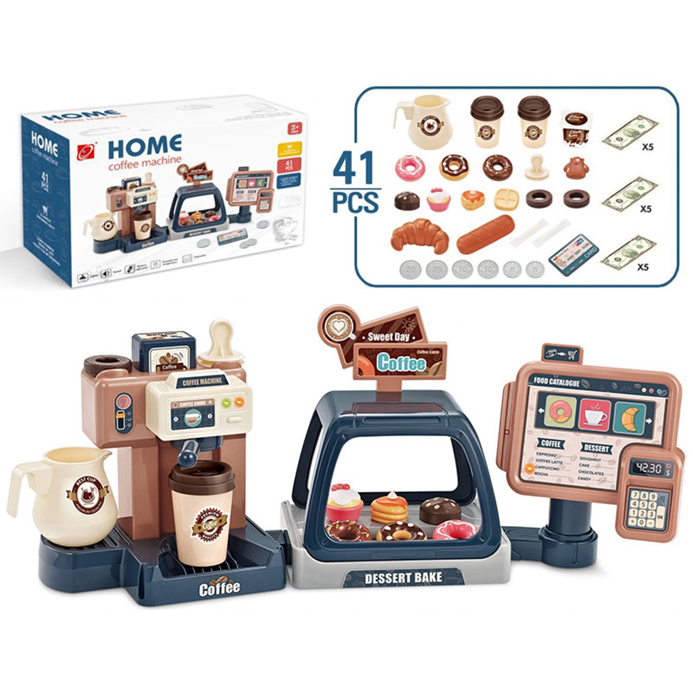 Toy Cash Register - Игровой набор 3 в 1: Кофемашина,