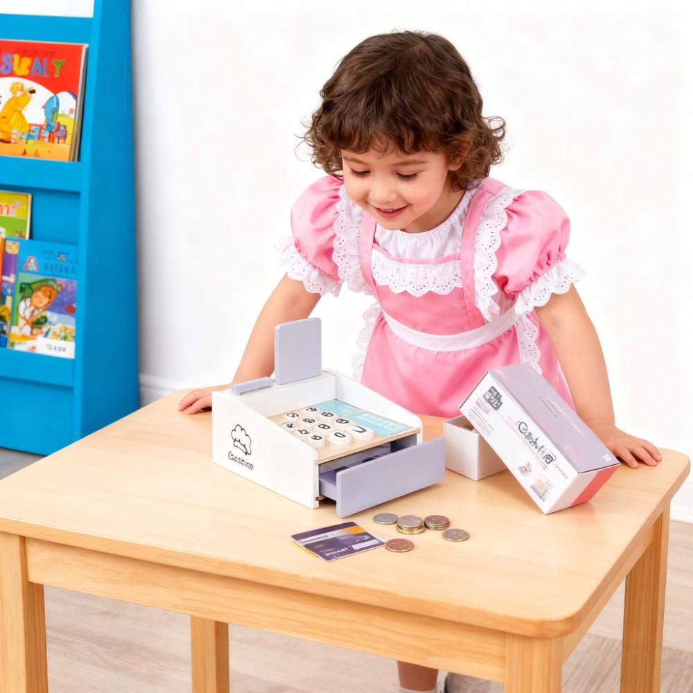 Деревянный детский кассовый ап – обзор и цена Toy Cash Register
