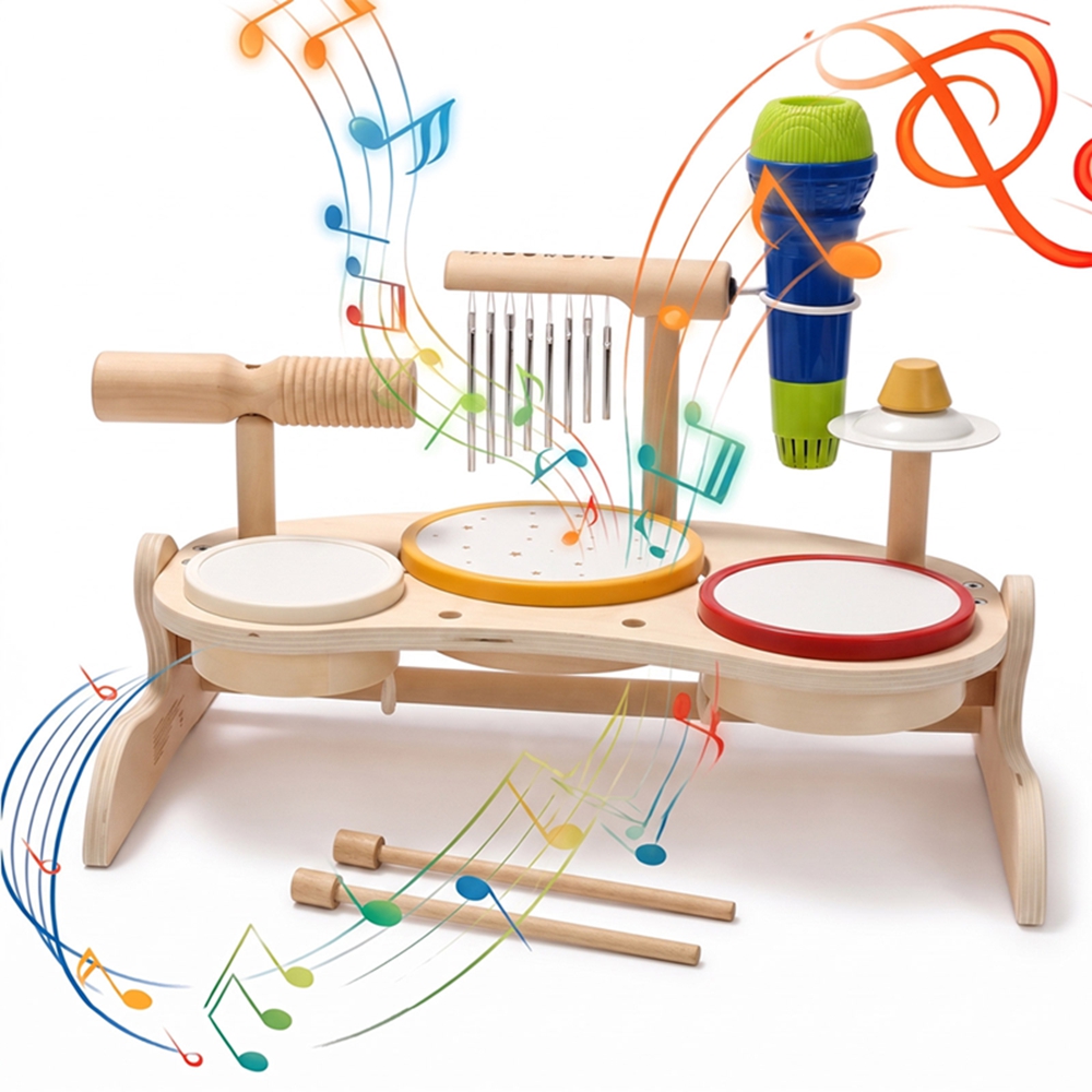 Детский деревянный барабанный  – обзор и цена Kids Toys Xylophone