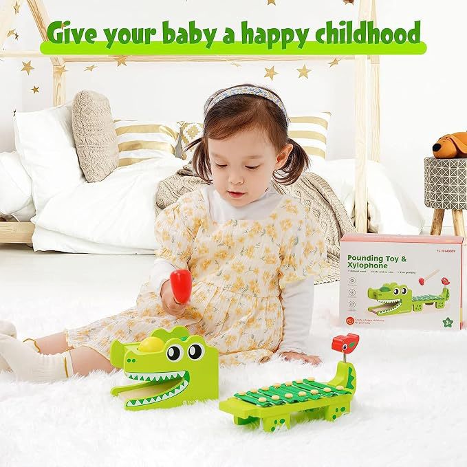 Деревянный ксилофон-крокодил М – обзор и цена Kids Toys Xylophone